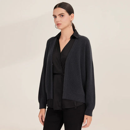 BD4521254 Women's Wool Cardigan and Silk Vest V-Neck 2 Pieces Set BC Luxury Fall Clothing for Women